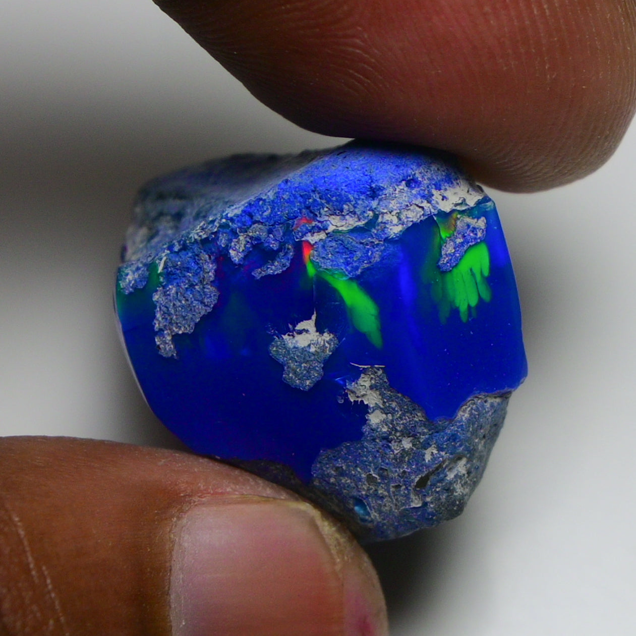 Rare Blue Opal 32.10 Carats | Natural Blue Ethiopian Opal Rough - Ready for Cutting & Jewelry!