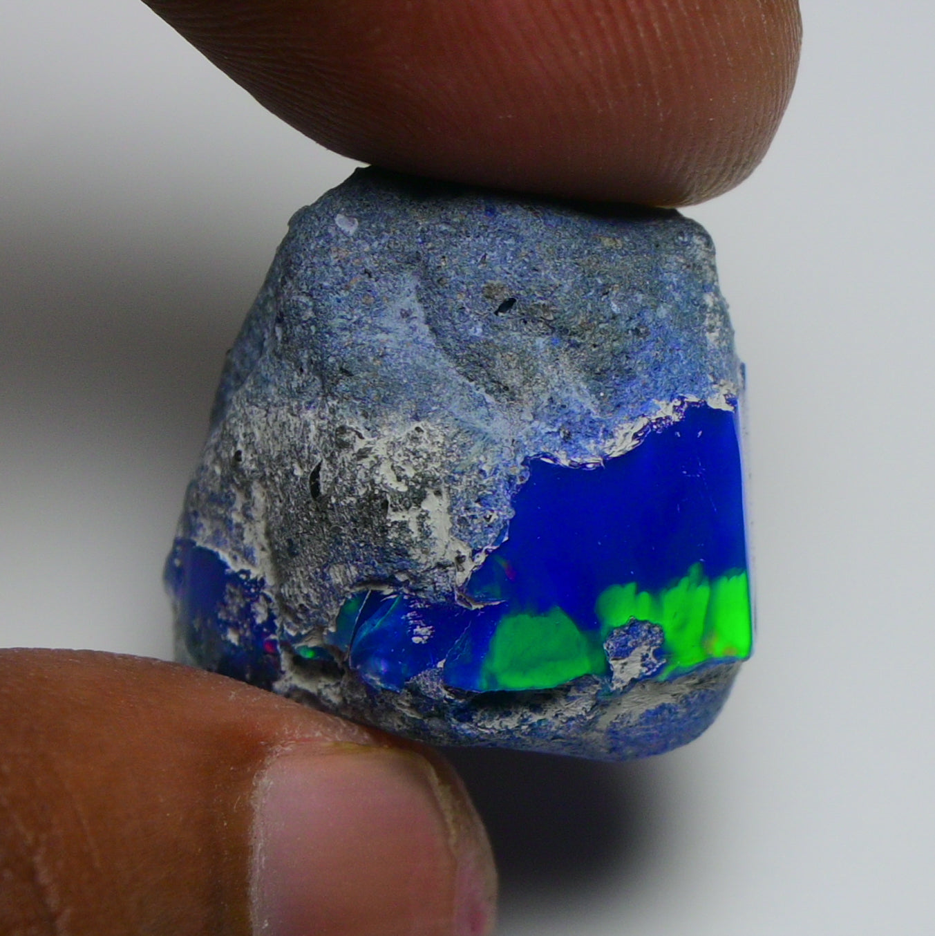 Rare Blue Opal 32.10 Carats | Natural Blue Ethiopian Opal Rough - Ready for Cutting & Jewelry!