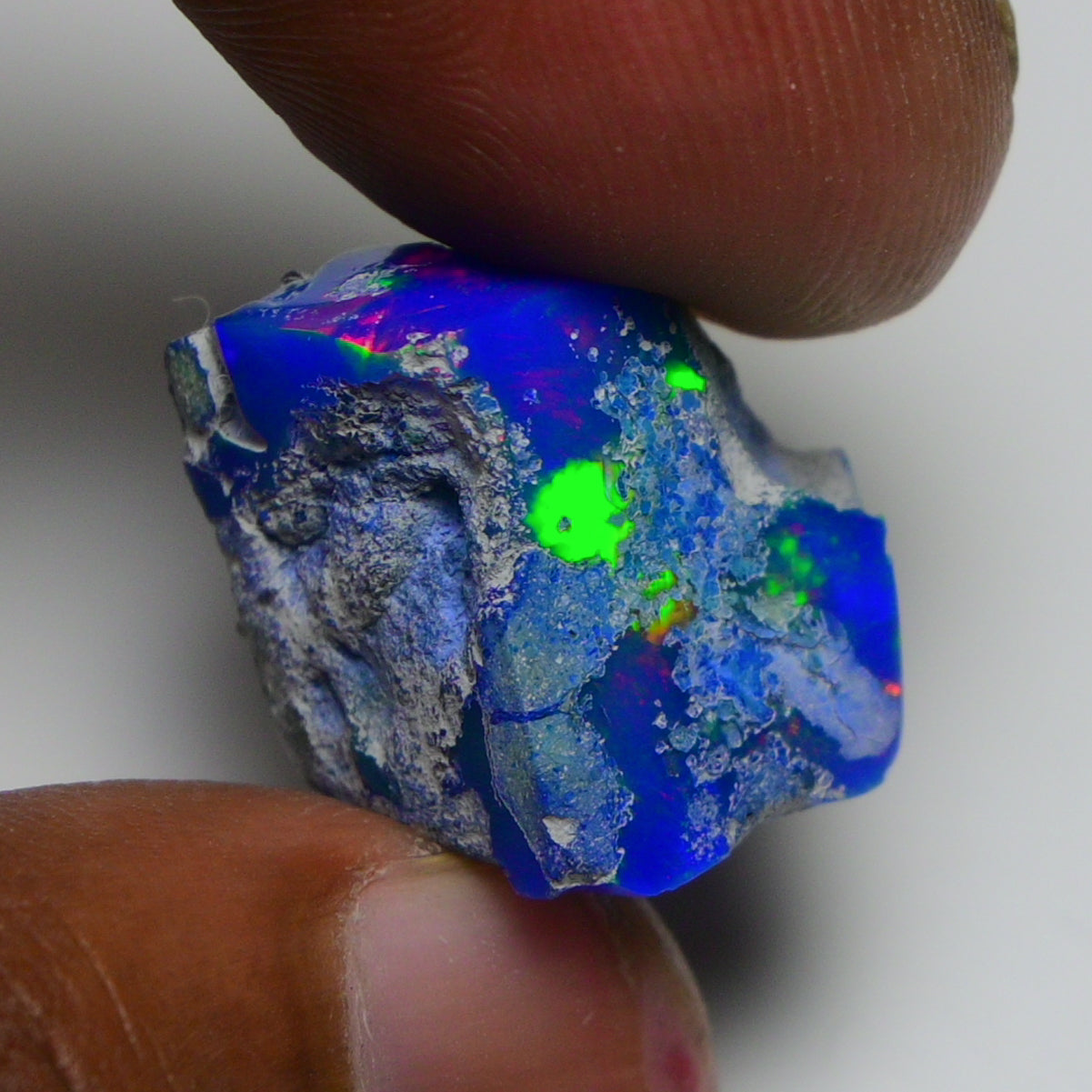Rare Blue Opal 19.75 Carats | Natural Blue Ethiopian Opal Rough - Ready for Cutting & Jewelry!