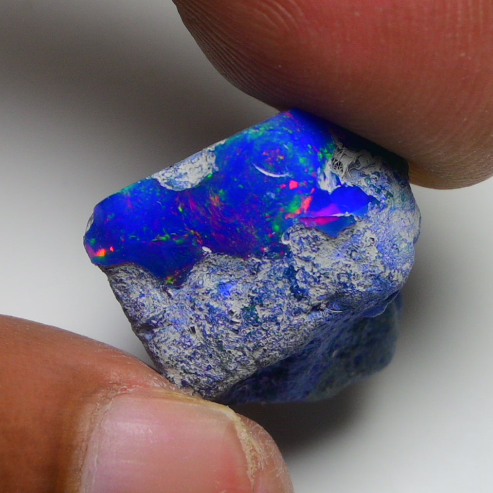 Rare Blue Opal 19.75 Carats | Natural Blue Ethiopian Opal Rough - Ready for Cutting & Jewelry!