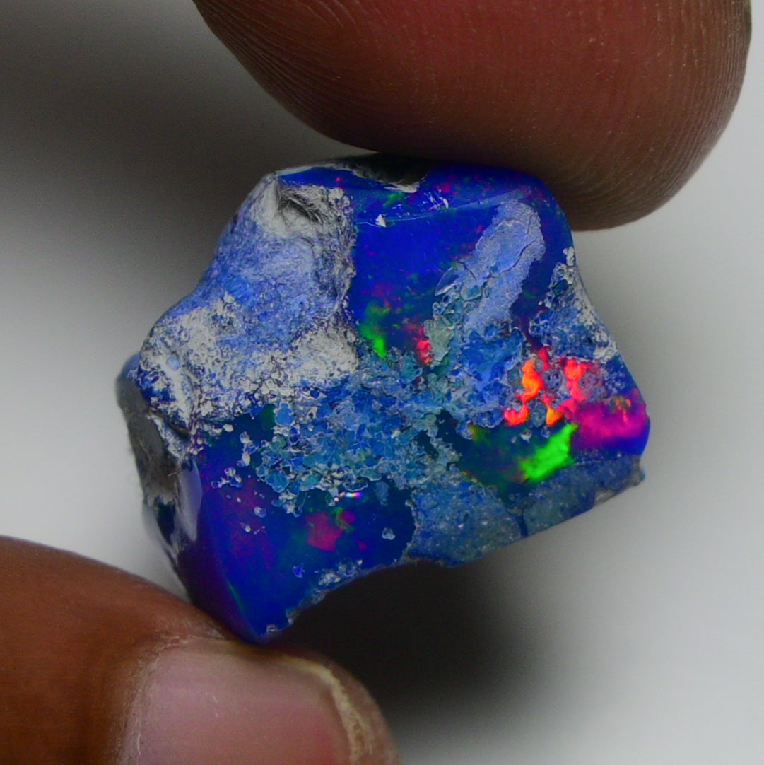 Rare Blue Opal 19.75 Carats | Natural Blue Ethiopian Opal Rough - Ready for Cutting & Jewelry!