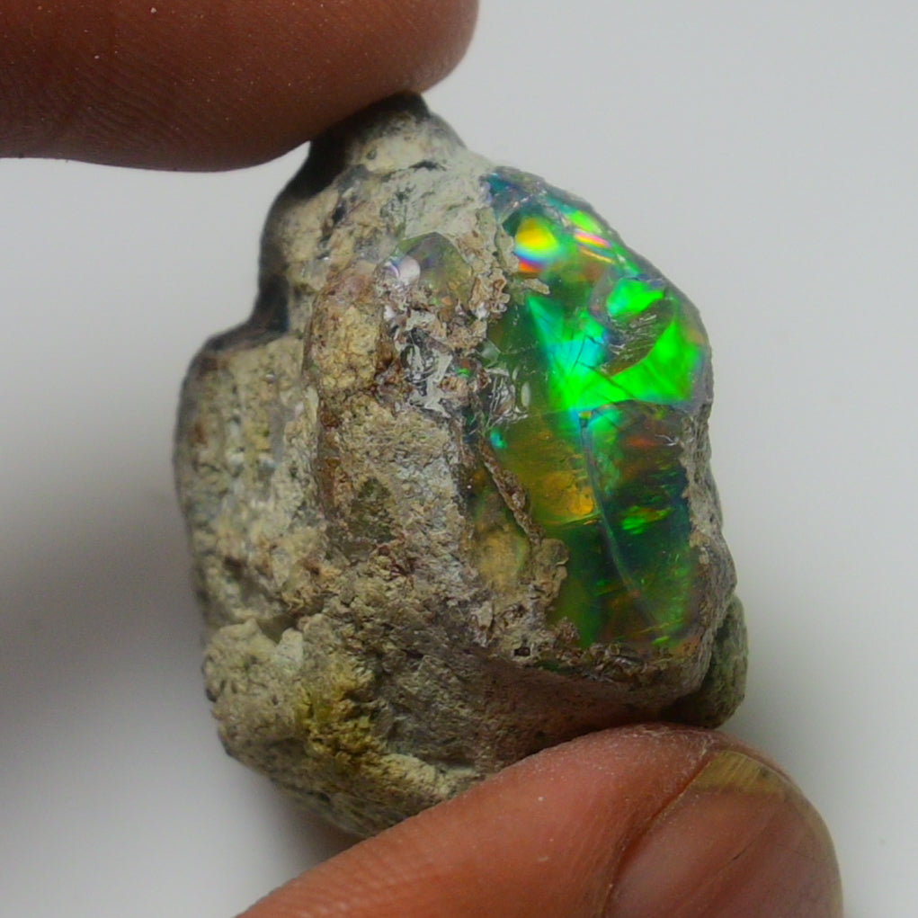 Black Opal Weight: 37.65 Carats | Natural Black Ethiopian Opal Rough - Ready for Cutting & Jewelry
