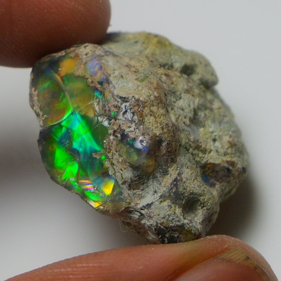 Black Opal Weight: 37.65 Carats | Natural Black Ethiopian Opal Rough - Ready for Cutting & Jewelry