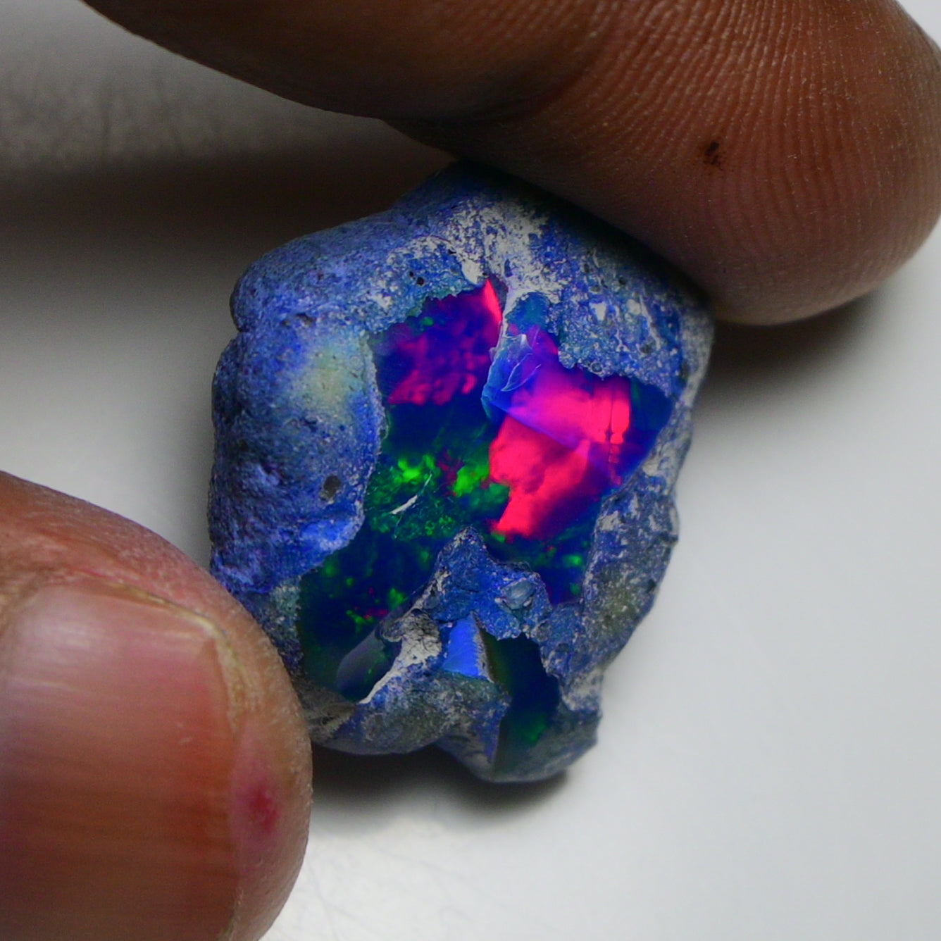 Rare Blue Opal 26.60 Carats | Natural Blue Ethiopian Opal Rough - Ready for Cutting & Jewelry!