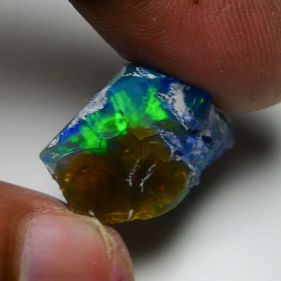 Rare Blue Opal 18.95 Carats | Natural Blue Ethiopian Opal Rough - Ready for Cutting & Jewelry!