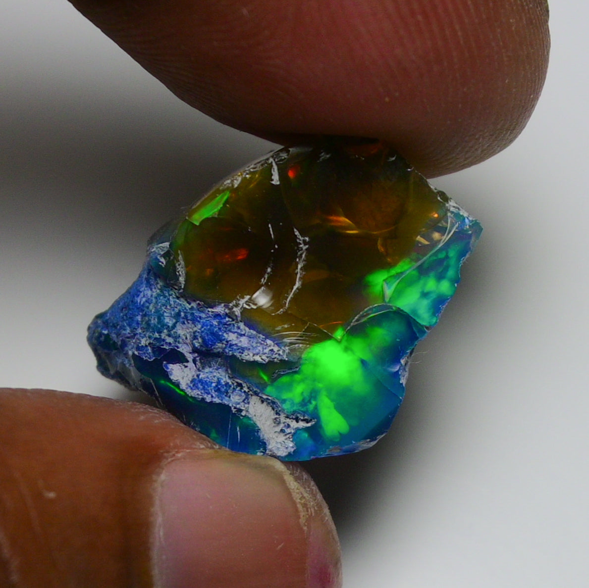 Rare Blue Opal 18.95 Carats | Natural Blue Ethiopian Opal Rough - Ready for Cutting & Jewelry!