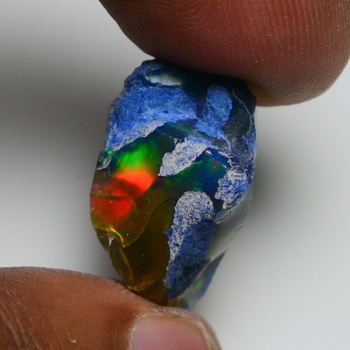 Rare Blue Opal 18.95 Carats | Natural Blue Ethiopian Opal Rough - Ready for Cutting & Jewelry!