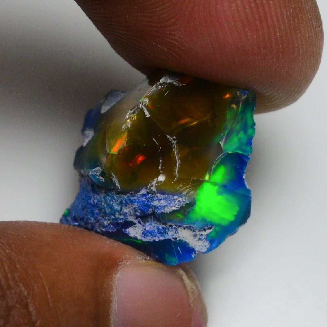 Rare Blue Opal 18.95 Carats | Natural Blue Ethiopian Opal Rough - Ready for Cutting & Jewelry!