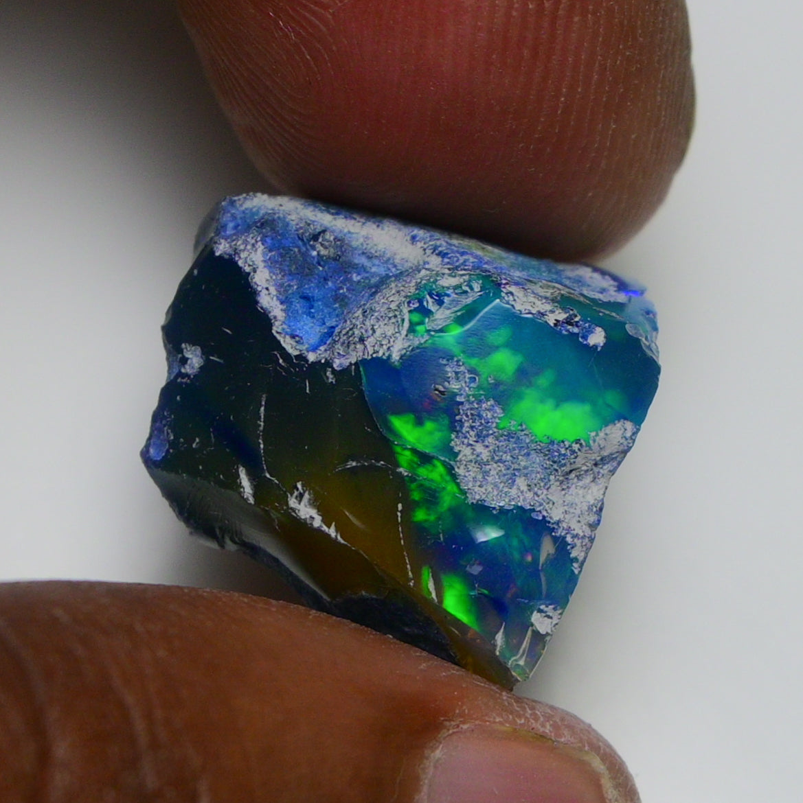 Rare Blue Opal 18.95 Carats | Natural Blue Ethiopian Opal Rough - Ready for Cutting & Jewelry!