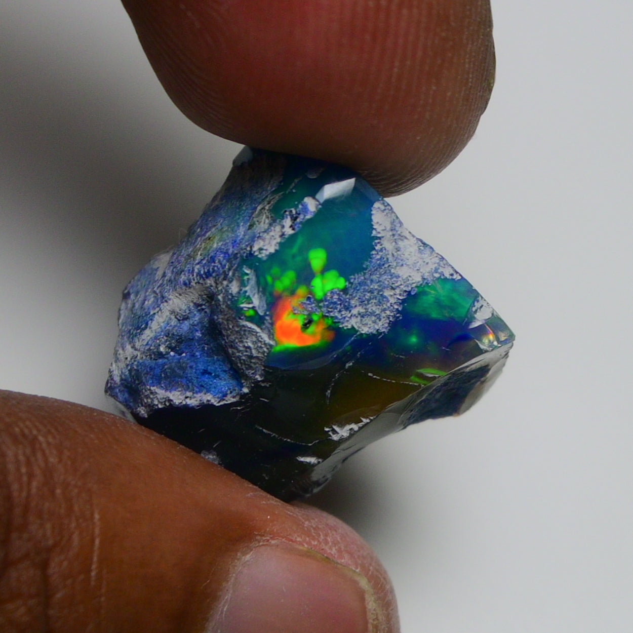 Rare Blue Opal 18.95 Carats | Natural Blue Ethiopian Opal Rough - Ready for Cutting & Jewelry!