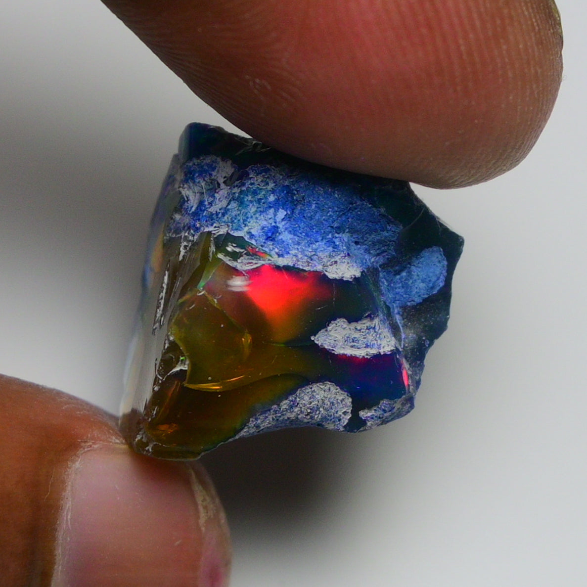 Rare Blue Opal 18.95 Carats | Natural Blue Ethiopian Opal Rough - Ready for Cutting & Jewelry!