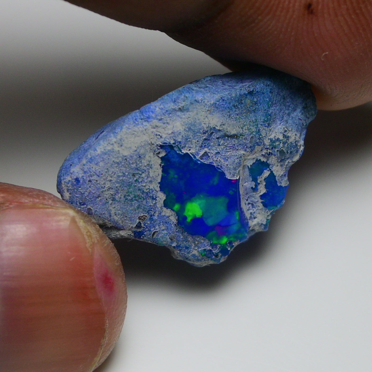 Rare Blue Opal 16.80 Carats | Natural Blue Ethiopian Opal Rough - Ready for Cutting & Jewelry!