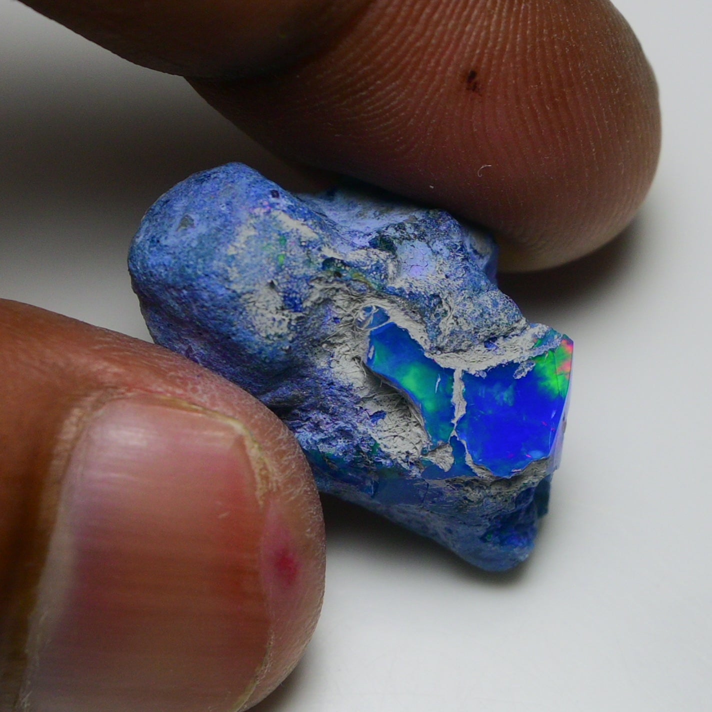 Rare Blue Opal 16.80 Carats | Natural Blue Ethiopian Opal Rough - Ready for Cutting & Jewelry!