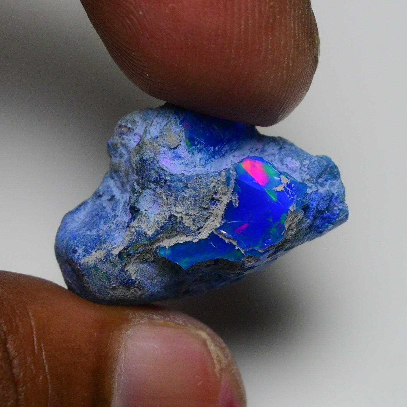 Rare Blue Opal 16.80 Carats | Natural Blue Ethiopian Opal Rough - Ready for Cutting & Jewelry!