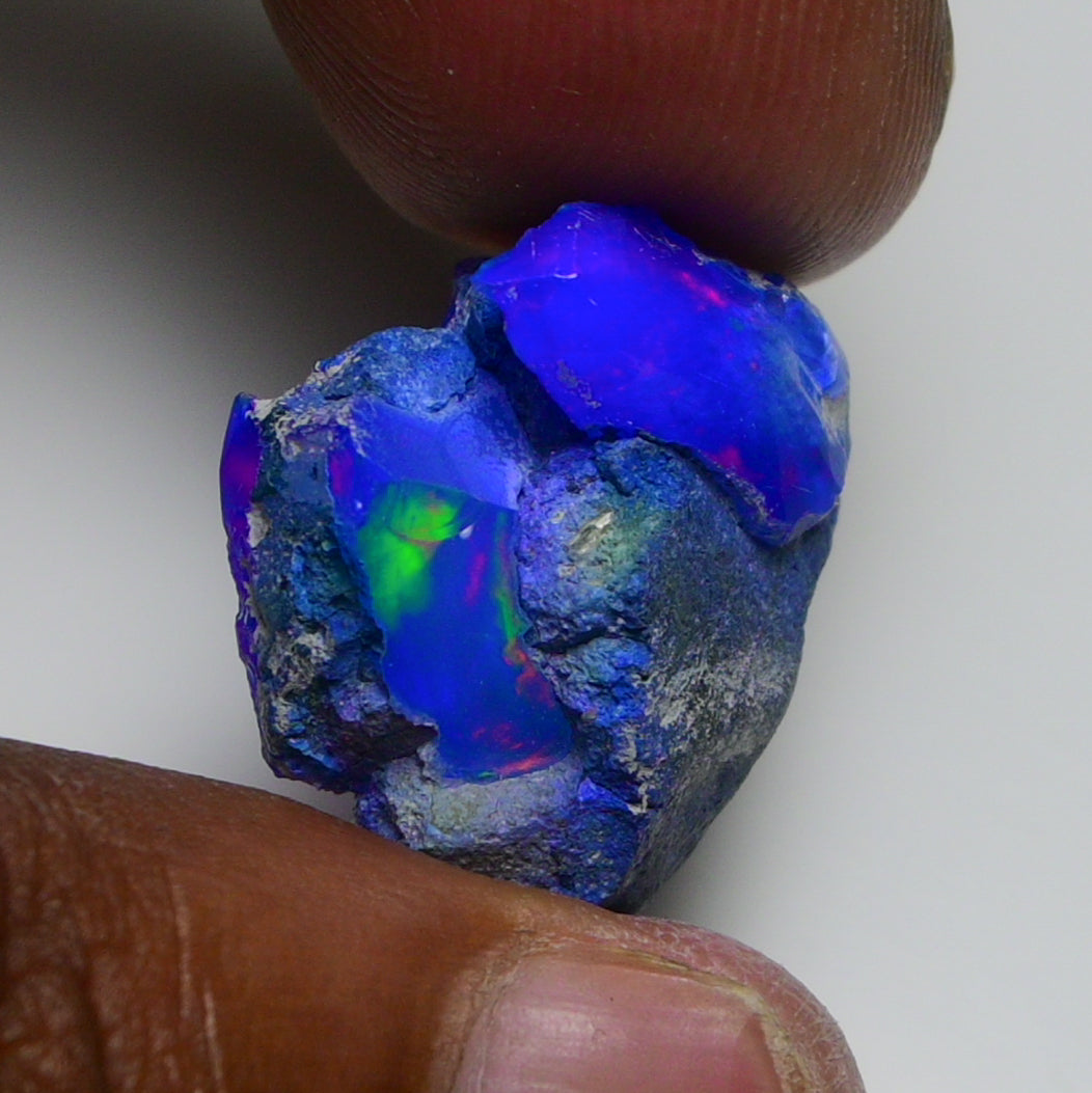 Rare Blue Opal 15.25 Carats | Natural Blue Ethiopian Opal Rough - Ready for Cutting & Jewelry!