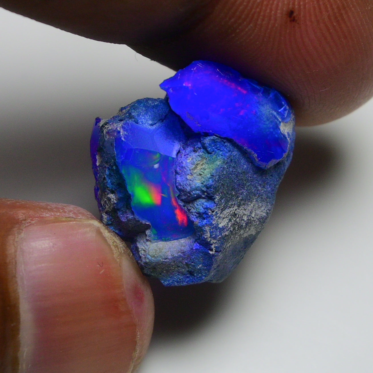 Rare Blue Opal 15.25 Carats | Natural Blue Ethiopian Opal Rough - Ready for Cutting & Jewelry!