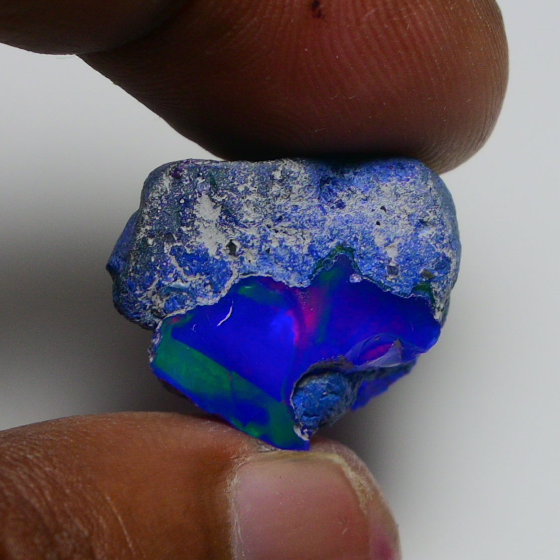 Rare Blue Opal 15.25 Carats | Natural Blue Ethiopian Opal Rough - Ready for Cutting & Jewelry!