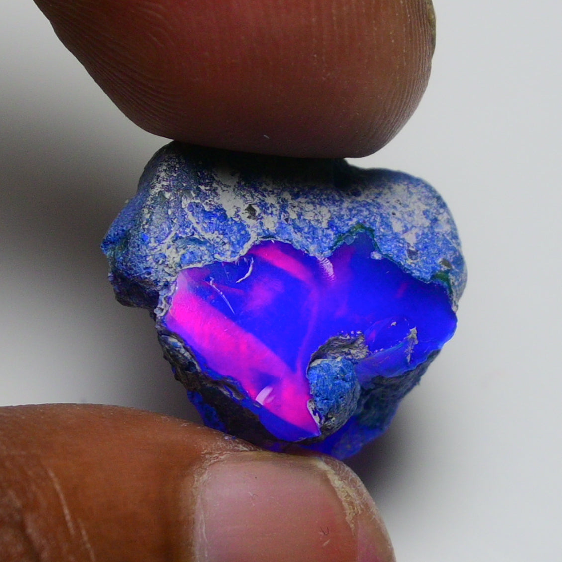 Rare Blue Opal 15.25 Carats | Natural Blue Ethiopian Opal Rough - Ready for Cutting & Jewelry!