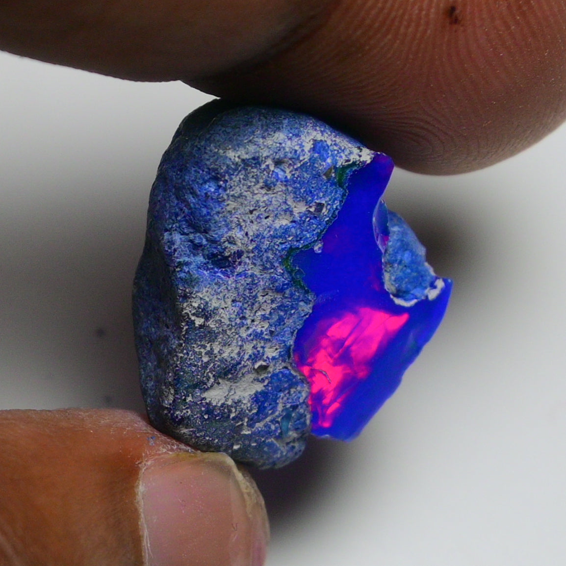 Rare Blue Opal 15.25 Carats | Natural Blue Ethiopian Opal Rough - Ready for Cutting & Jewelry!
