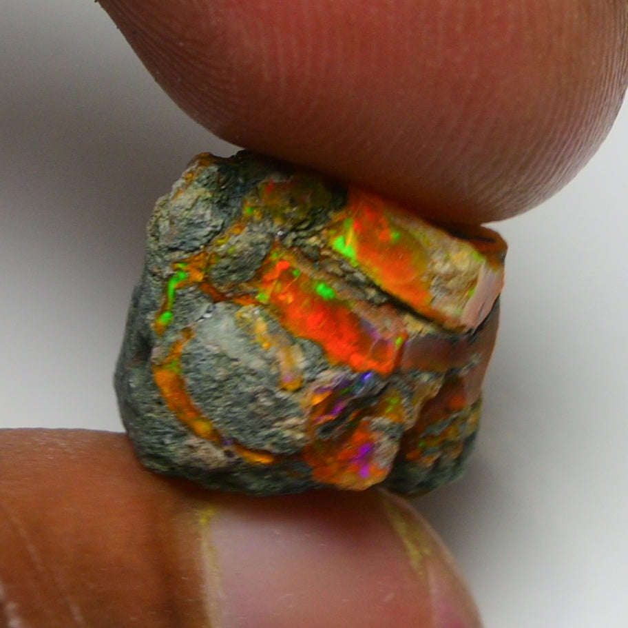 Rare Orange Opal 8.00 Carats | Natural Orange Ethiopian Opal Rough - Ready for Cutting & Jewelry!