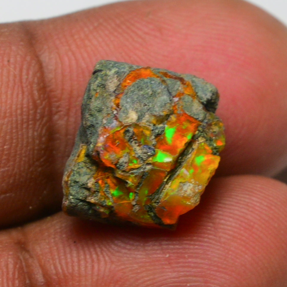 Rare Orange Opal 8.00 Carats | Natural Orange Ethiopian Opal Rough - Ready for Cutting & Jewelry!