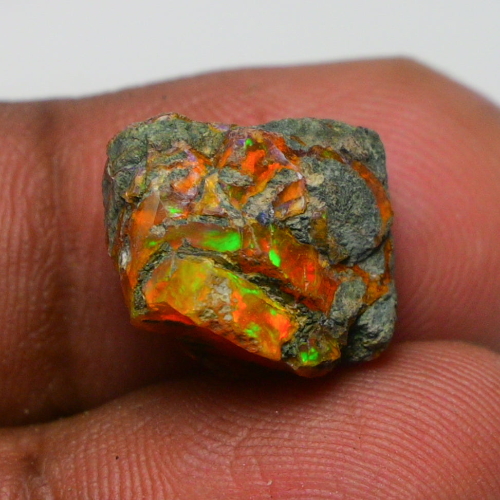 Rare Orange Opal 8.00 Carats | Natural Orange Ethiopian Opal Rough - Ready for Cutting & Jewelry!