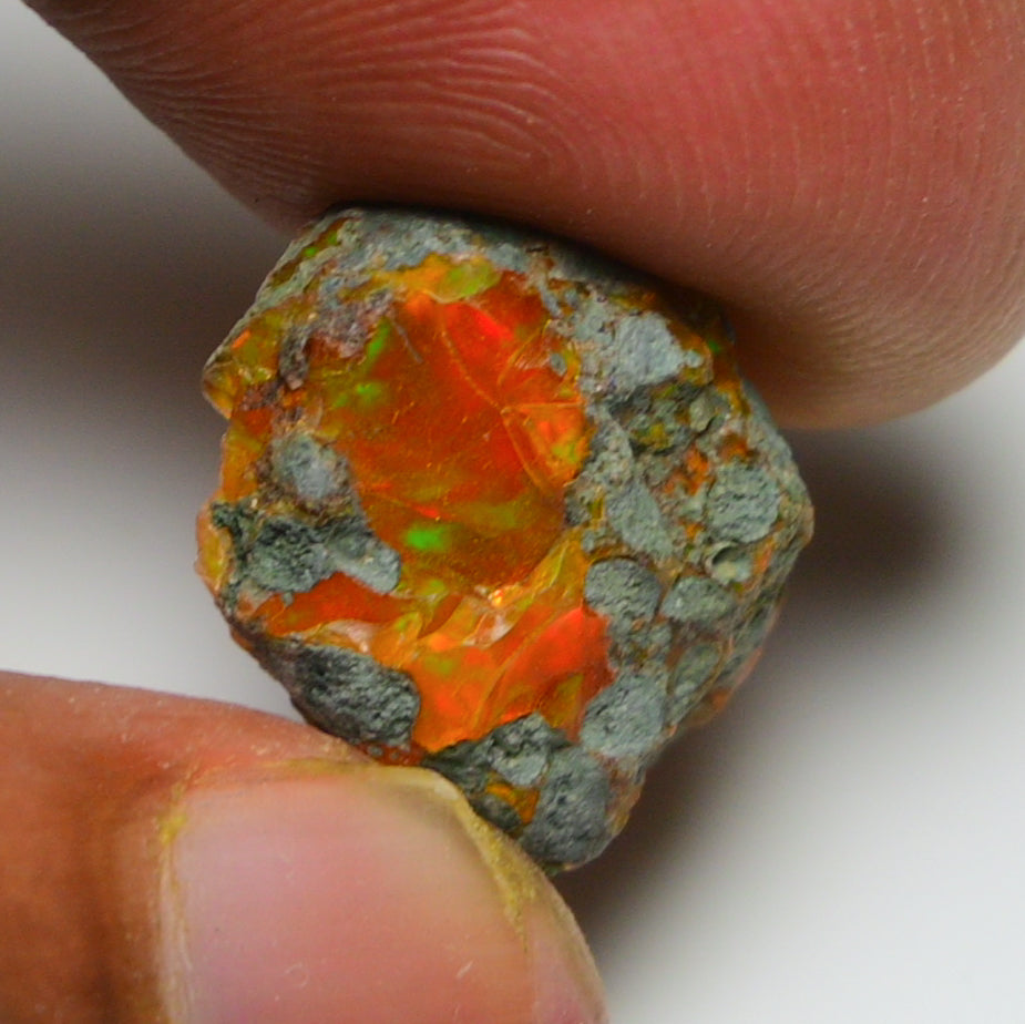 Rare Orange Opal 8.30 Carats | Natural Orange Ethiopian Opal Rough - Ready for Cutting & Jewelry!