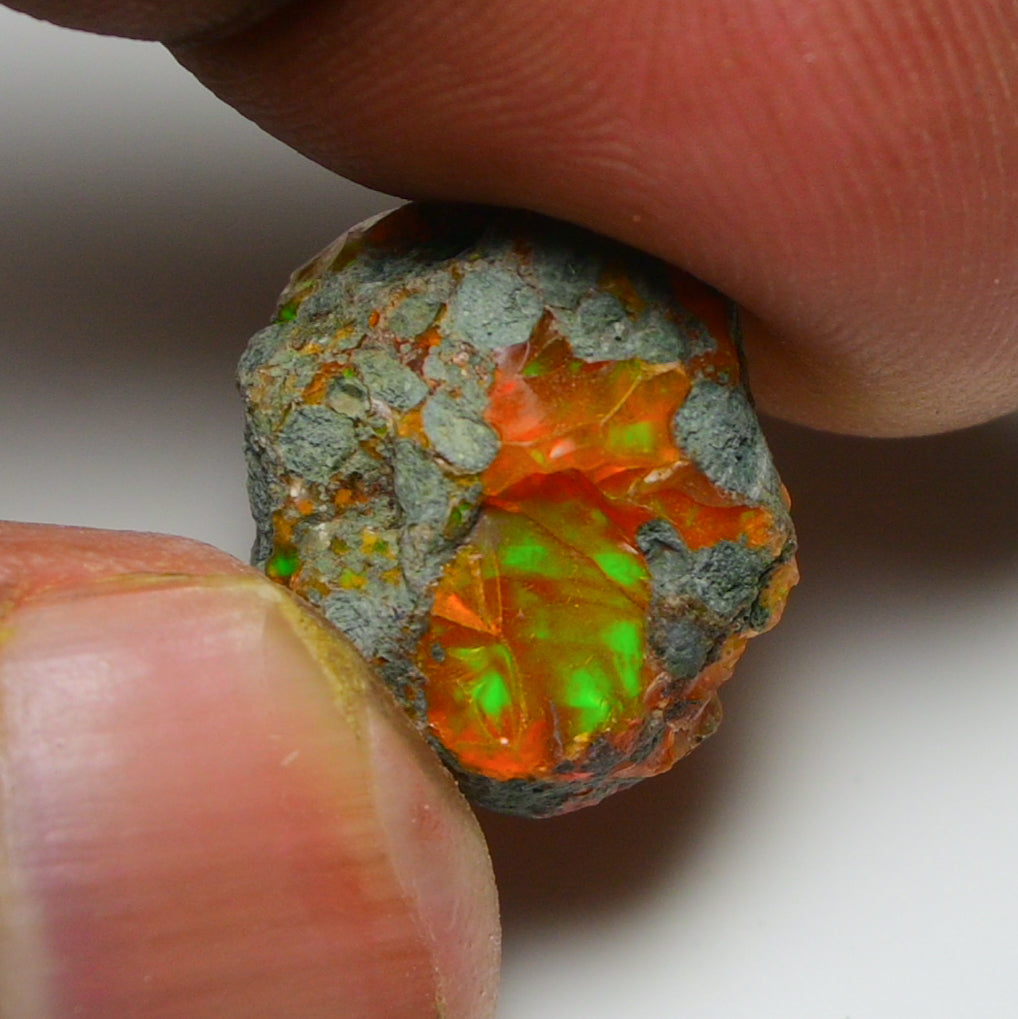 Rare Orange Opal 8.30 Carats | Natural Orange Ethiopian Opal Rough - Ready for Cutting & Jewelry!