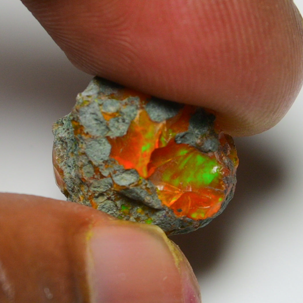 Rare Orange Opal 8.30 Carats | Natural Orange Ethiopian Opal Rough - Ready for Cutting & Jewelry!