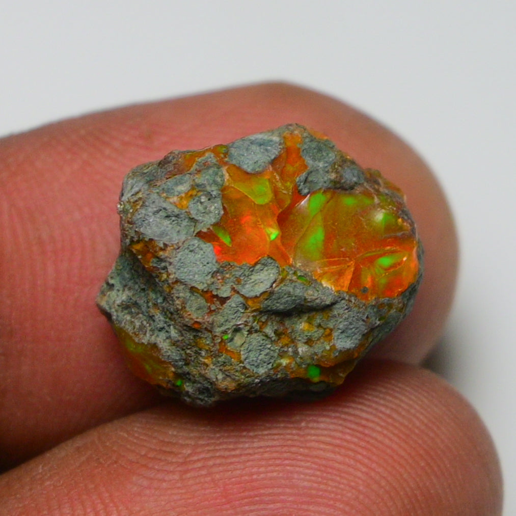 Rare Orange Opal 8.30 Carats | Natural Orange Ethiopian Opal Rough - Ready for Cutting & Jewelry!