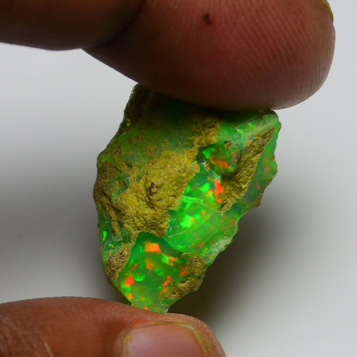Rare Green Opal 24.00 Carats | Natural Green Ethiopian Opal Rough - Ready for Cutting & Jewelry!