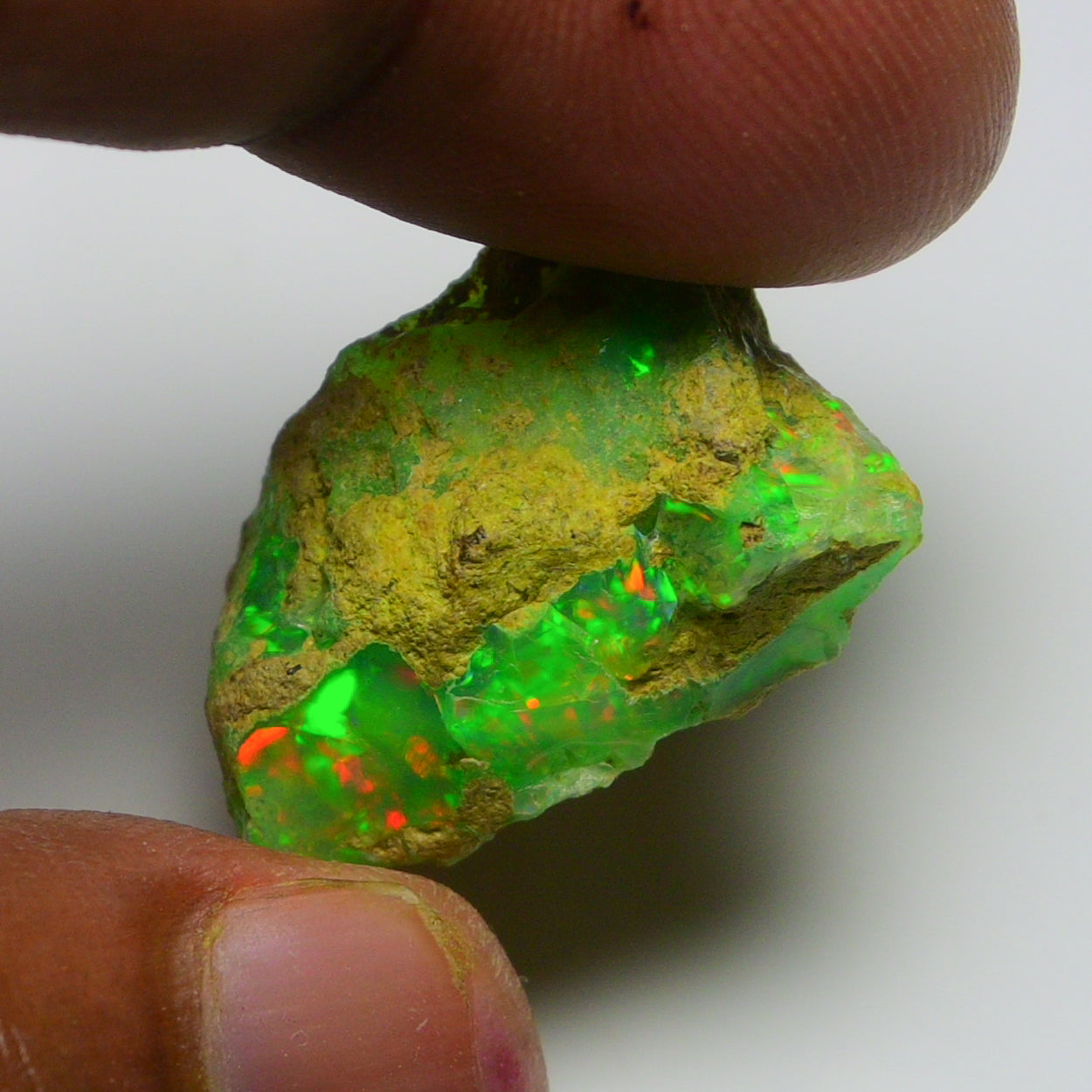 Rare Green Opal 24.00 Carats | Natural Green Ethiopian Opal Rough - Ready for Cutting & Jewelry!