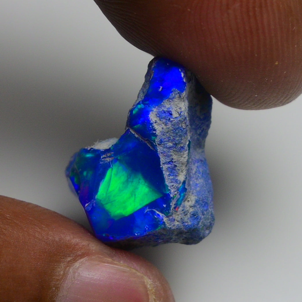 Rare Blue Opal 12.35 Carats | Natural Blue Ethiopian Opal Rough - Ready for Cutting & Jewelry!
