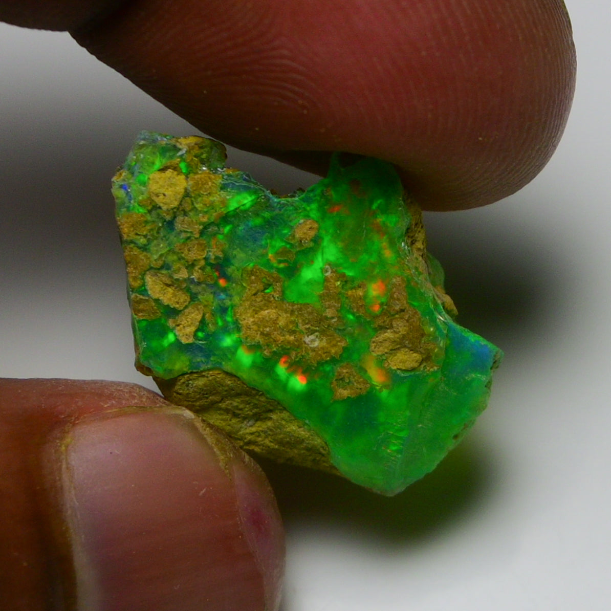 Rare Green Opal 13.15 Carats | Natural Green Ethiopian Opal Rough - Ready for Cutting & Jewelry!