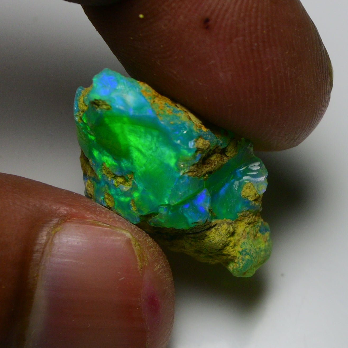 Rare Green Opal 13.40 Carats | Natural Green Ethiopian Opal Rough - Ready for Cutting & Jewelry!