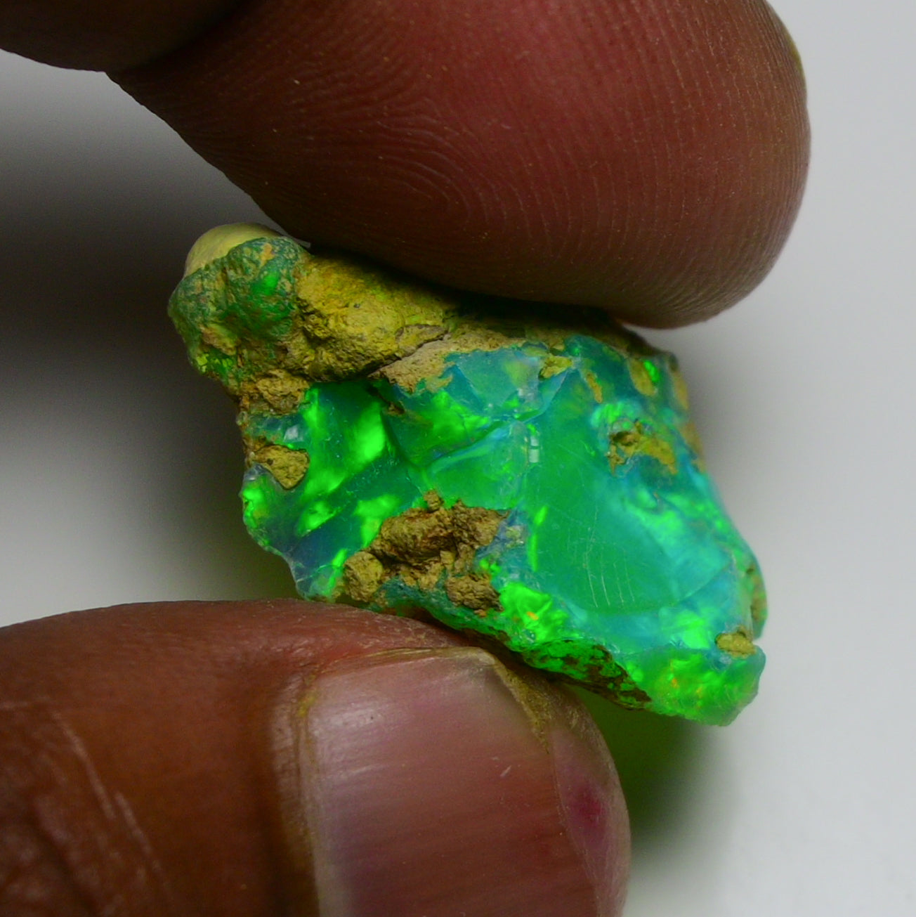 Rare Green Opal 13.40 Carats | Natural Green Ethiopian Opal Rough - Ready for Cutting & Jewelry!