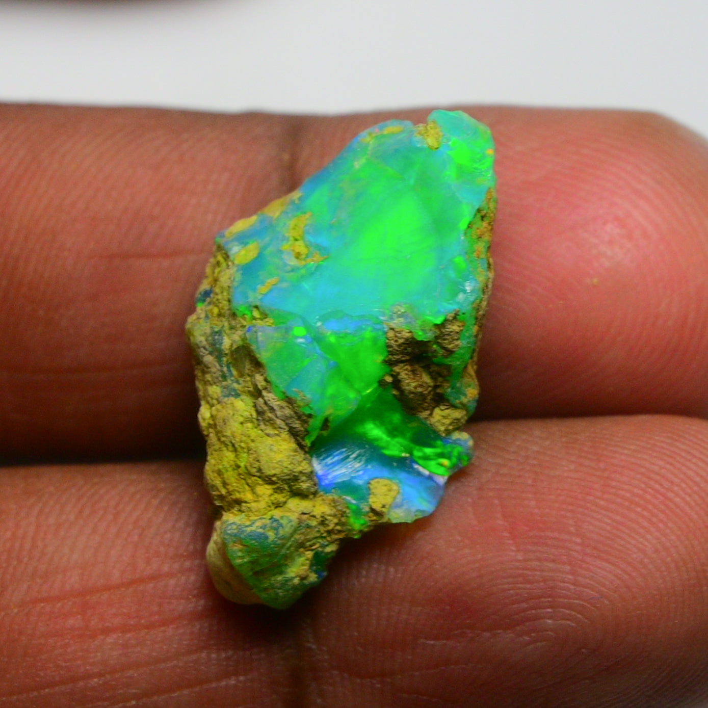 Rare Green Opal 13.40 Carats | Natural Green Ethiopian Opal Rough - Ready for Cutting & Jewelry!