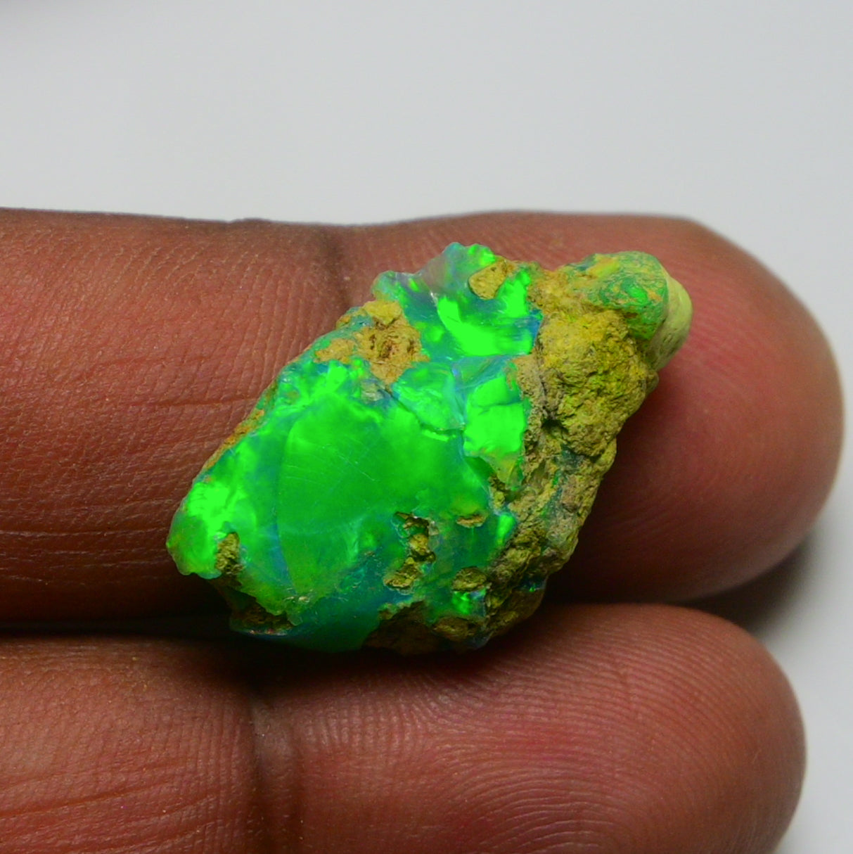 Rare Green Opal 13.40 Carats | Natural Green Ethiopian Opal Rough - Ready for Cutting & Jewelry!
