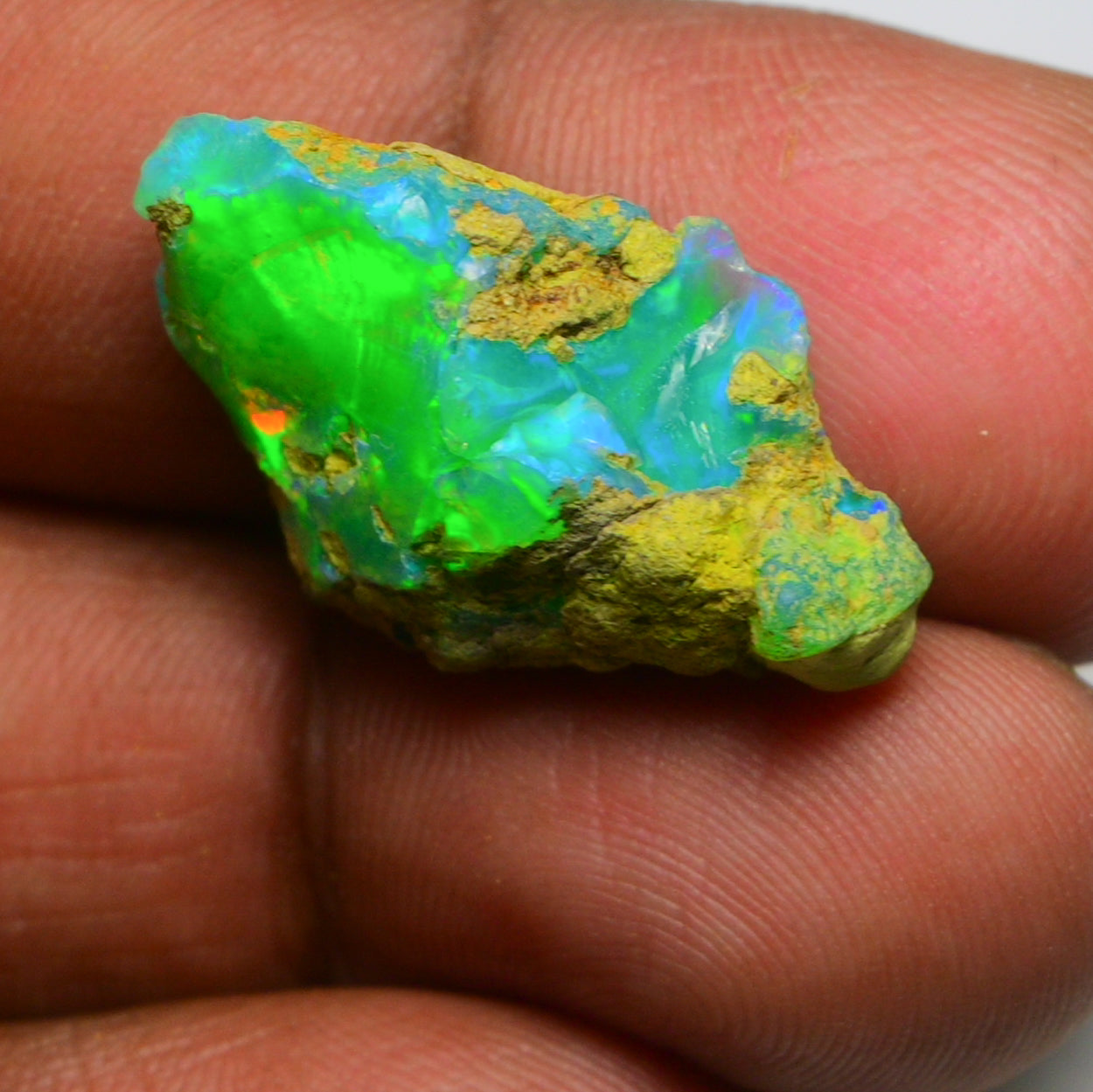 Rare Green Opal 13.40 Carats | Natural Green Ethiopian Opal Rough - Ready for Cutting & Jewelry!