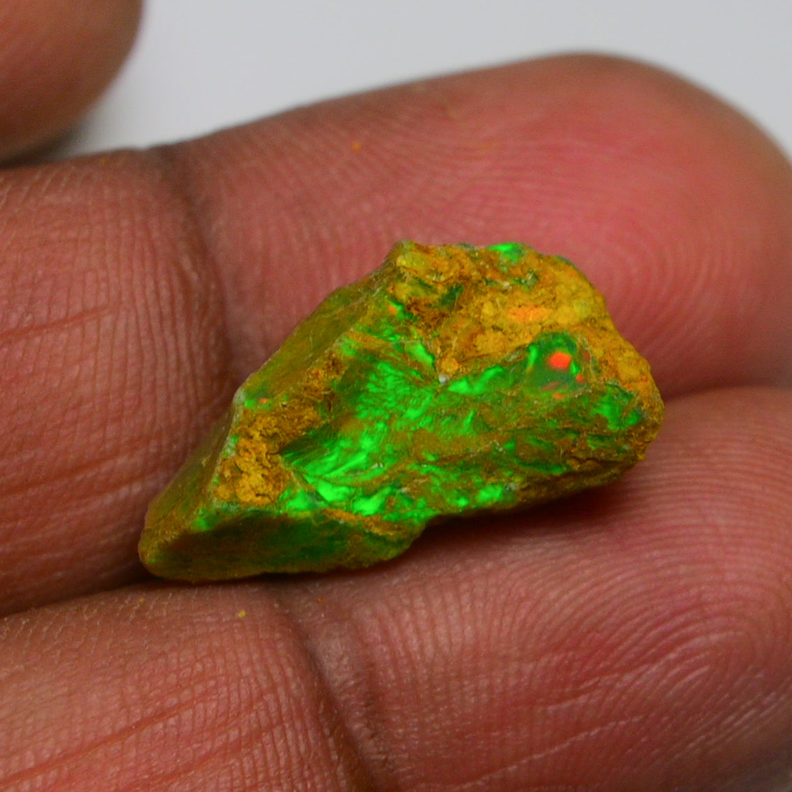 Rare Green Opal 6.95 Carats | Natural Green Ethiopian Opal Rough - Ready for Cutting & Jewelry!