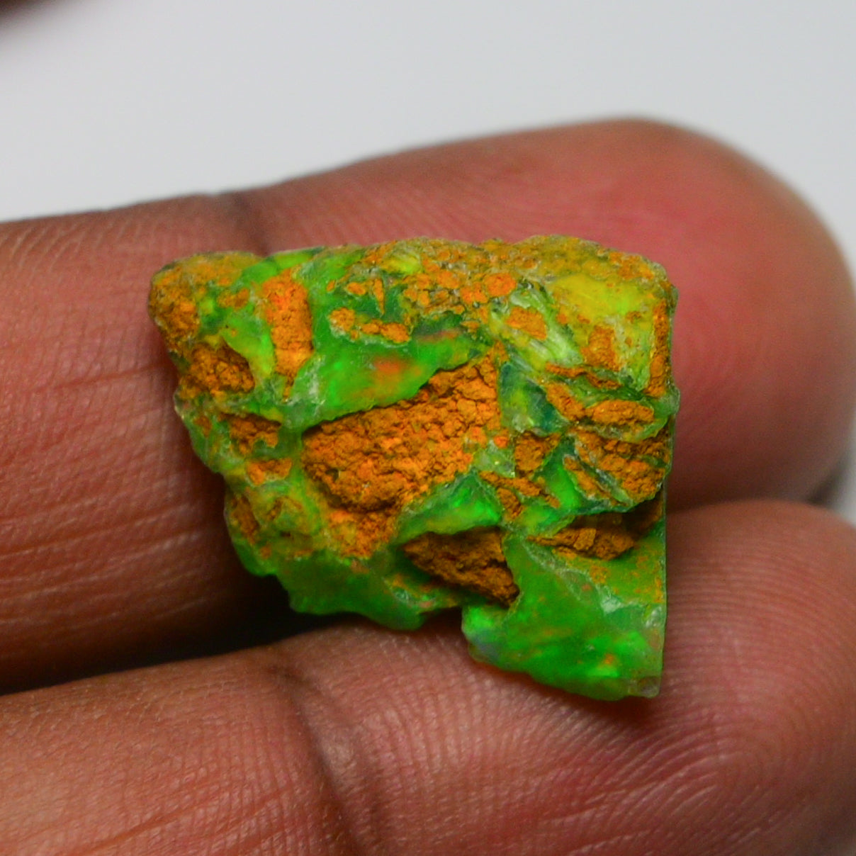 Rare Green Opal 12.45 Carats | Natural Green Ethiopian Opal Rough - Ready for Cutting & Jewelry!