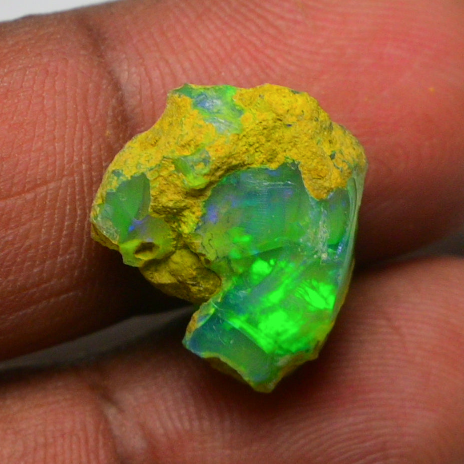 Rare Green Opal 7.80 Carats | Natural Green Ethiopian Opal Rough - Ready for Cutting & Jewelry!
