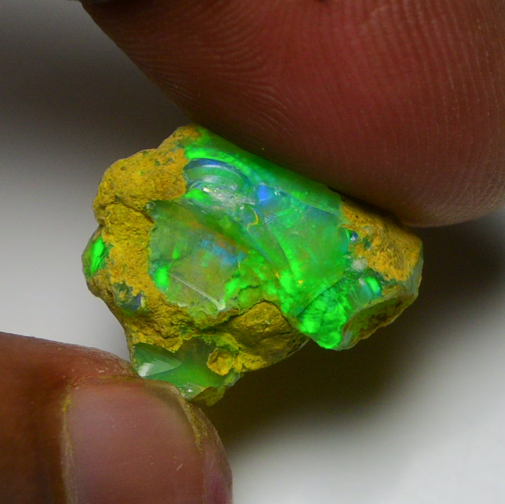 Rare Green Opal 7.80 Carats | Natural Green Ethiopian Opal Rough - Ready for Cutting & Jewelry!