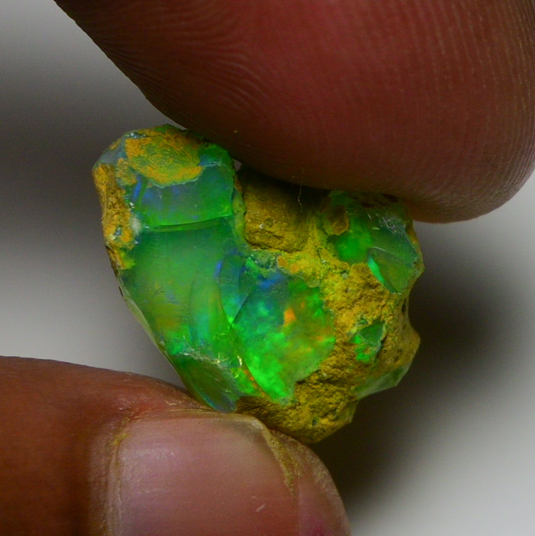 Rare Green Opal 7.80 Carats | Natural Green Ethiopian Opal Rough - Ready for Cutting & Jewelry!