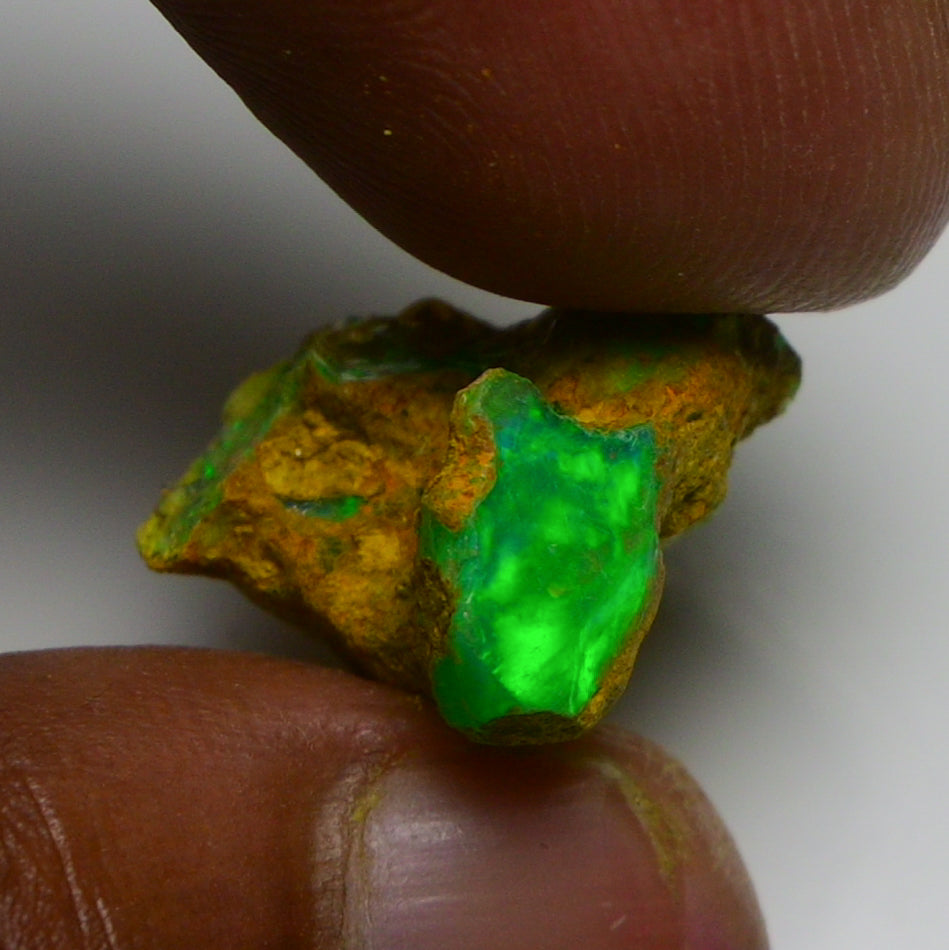 Rare Green Opal 8.00 Carats | Natural Green Ethiopian Opal Rough - Ready for Cutting & Jewelry!
