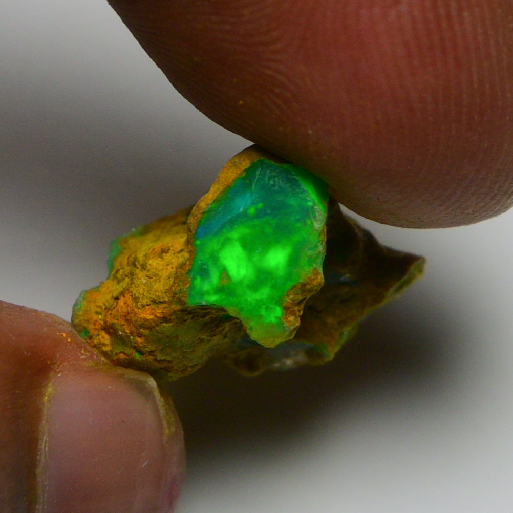 Rare Green Opal 8.00 Carats | Natural Green Ethiopian Opal Rough - Ready for Cutting & Jewelry!