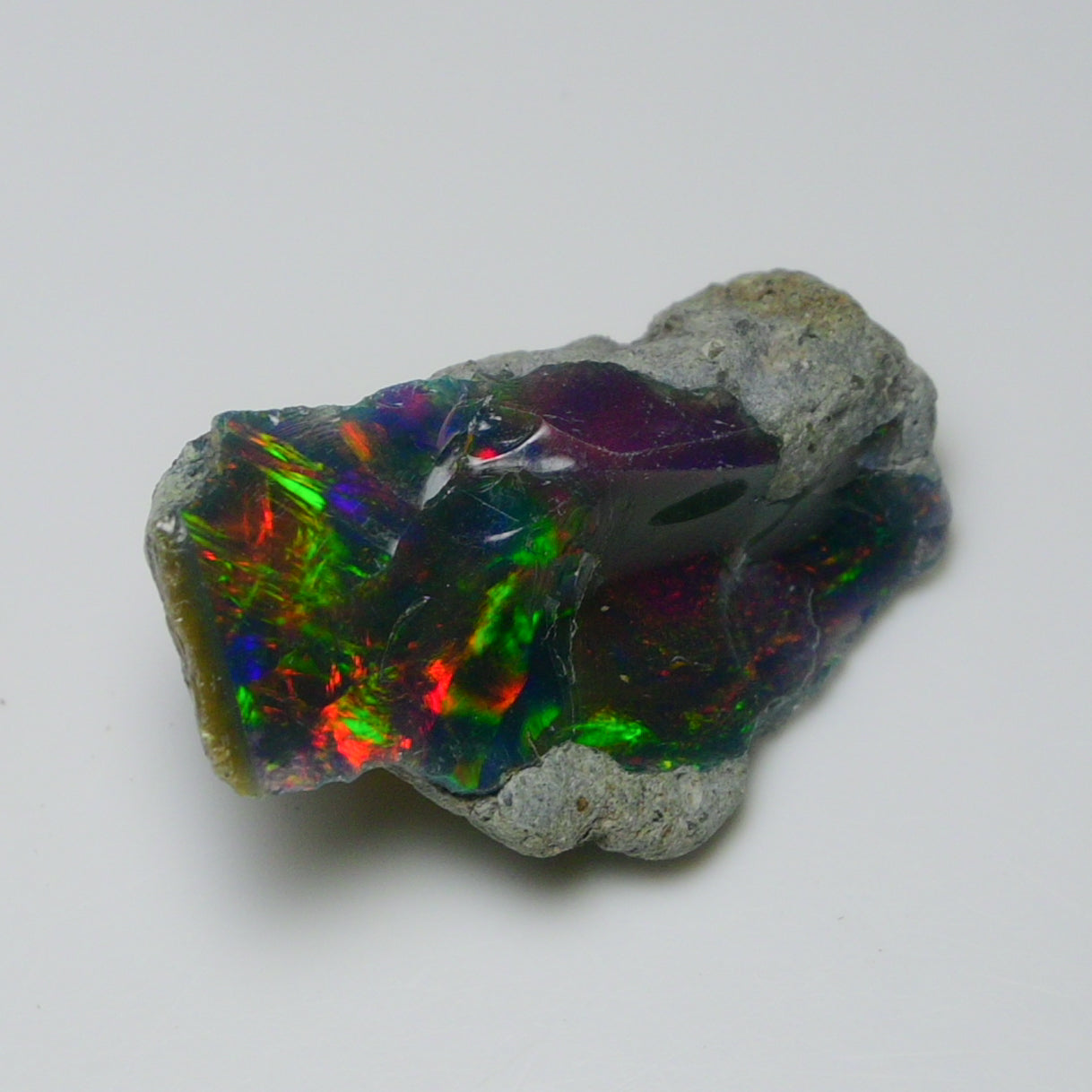 Black Opal 14.50 Carats | Natural Black Ethiopian Opal Rough - Ready for Cutting & Jewelry!