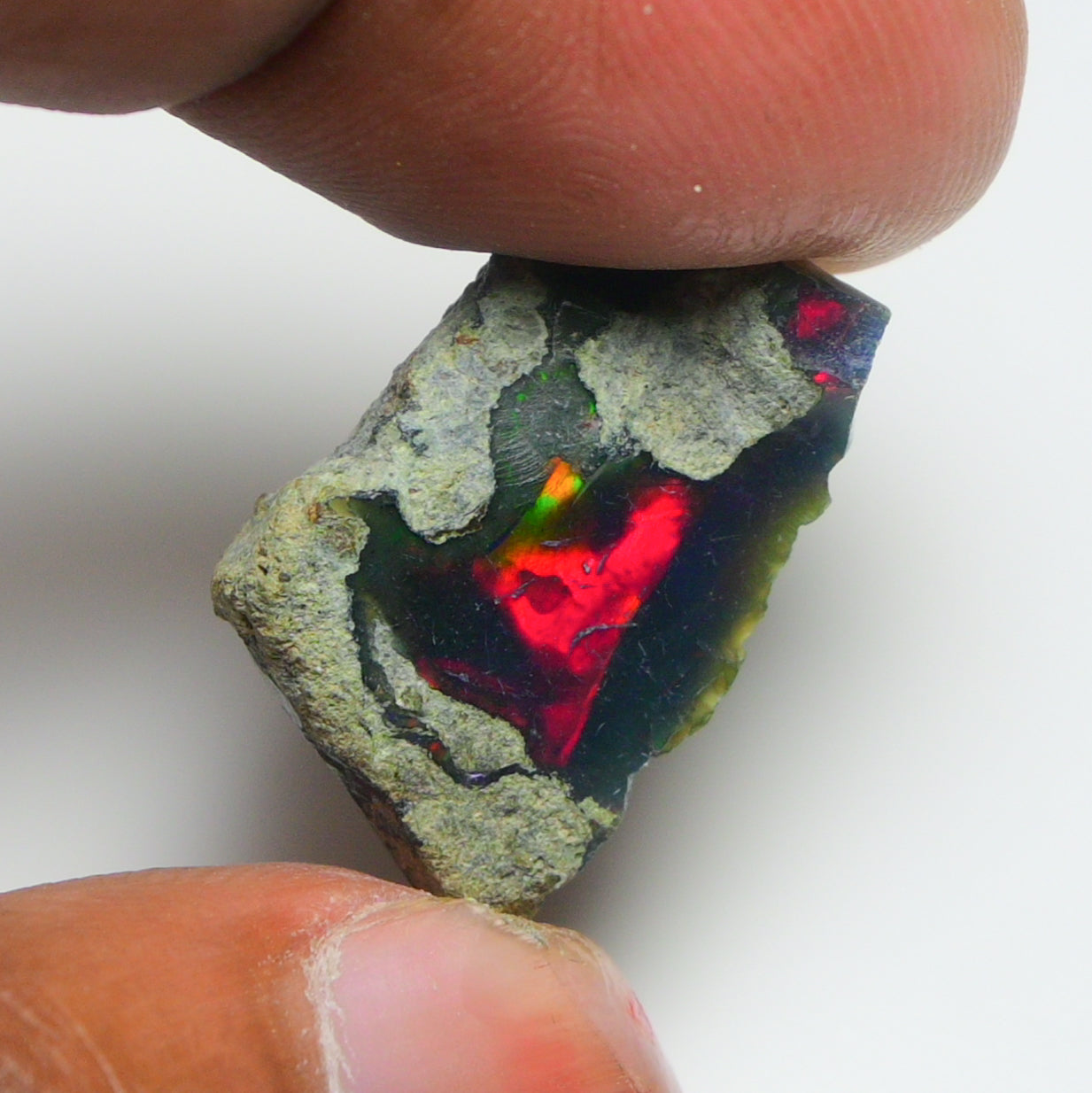 Rare Black Opal 15.00 Carats | Natural Black Ethiopian Opal Rough - Ready for Cutting & Jewelry!