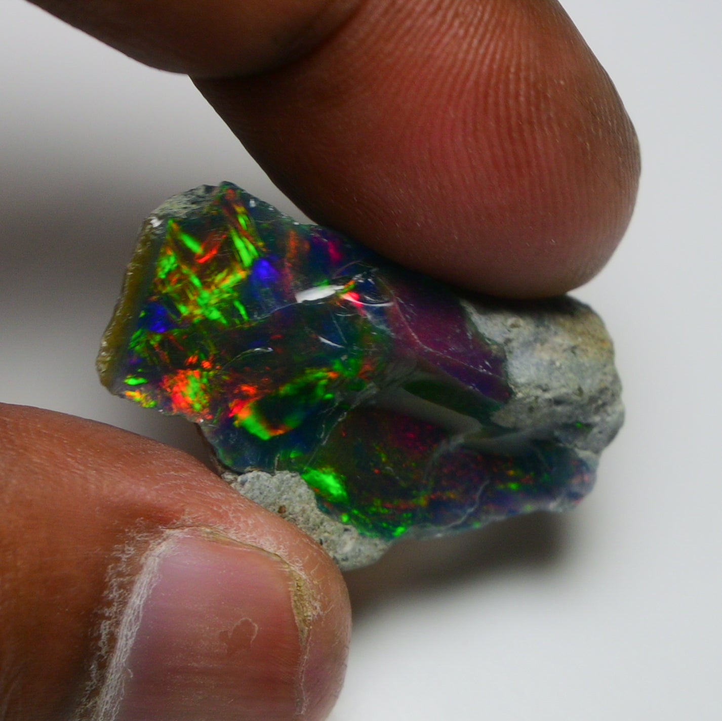 Black Opal 14.50 Carats | Natural Black Ethiopian Opal Rough - Ready for Cutting & Jewelry!
