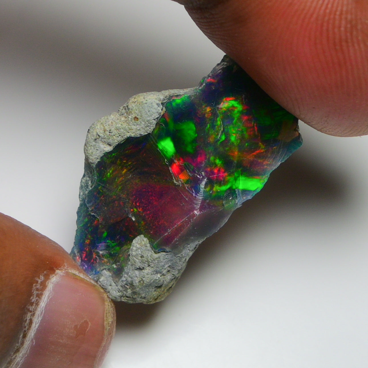 Black Opal 14.50 Carats | Natural Black Ethiopian Opal Rough - Ready for Cutting & Jewelry!
